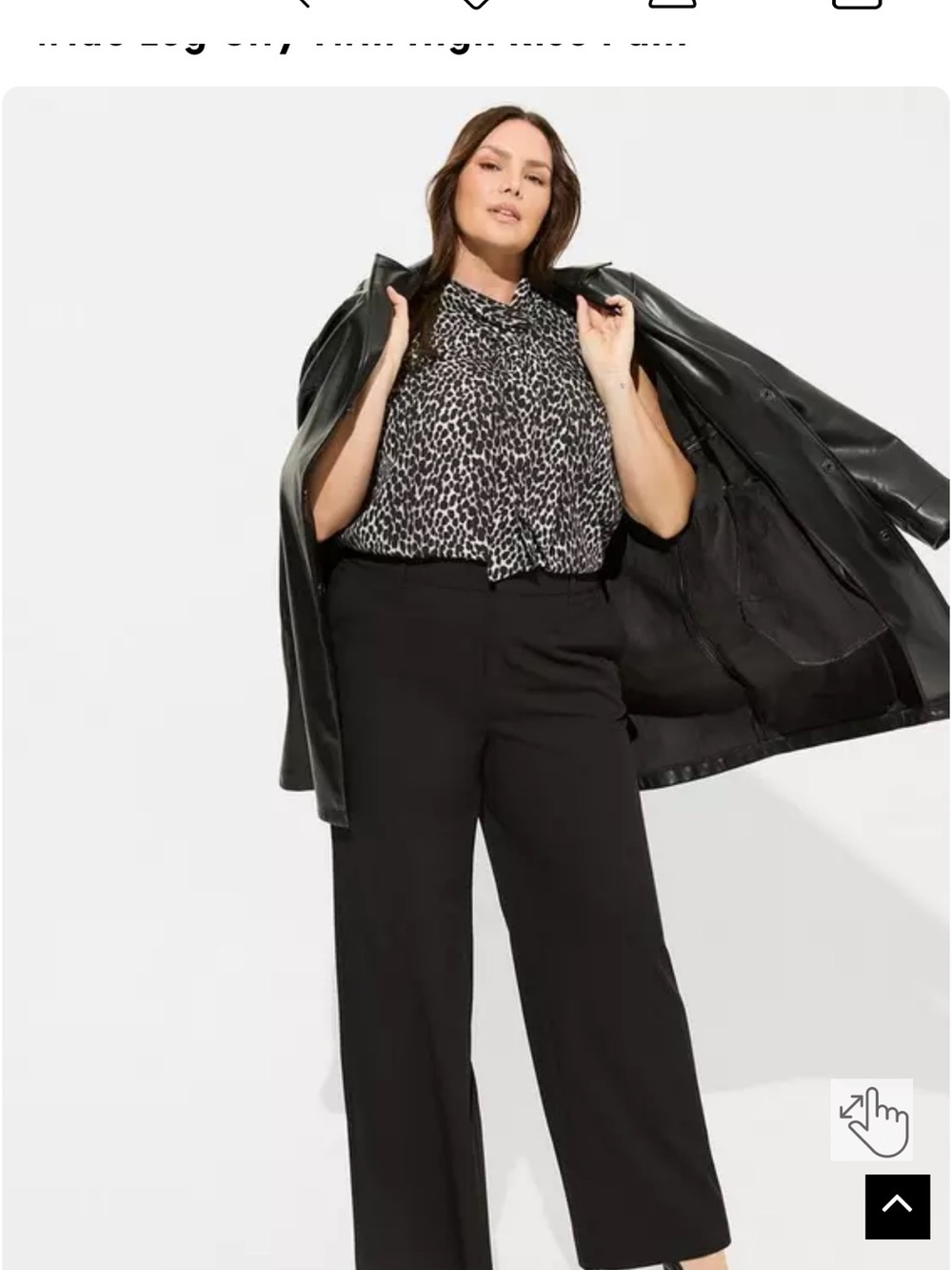 Torrid Wide Leg High Rise Pants Black Size 20 NWT
